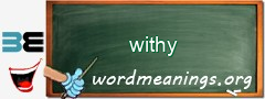 WordMeaning blackboard for withy